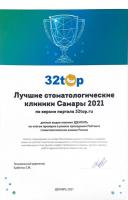 Сертификат клиники ЭДЕНТАЛЬ
